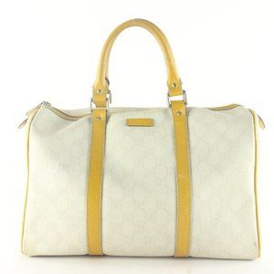 Gucci Ivory Monogram GG Joy Boston Bag Supreme 2GK103K